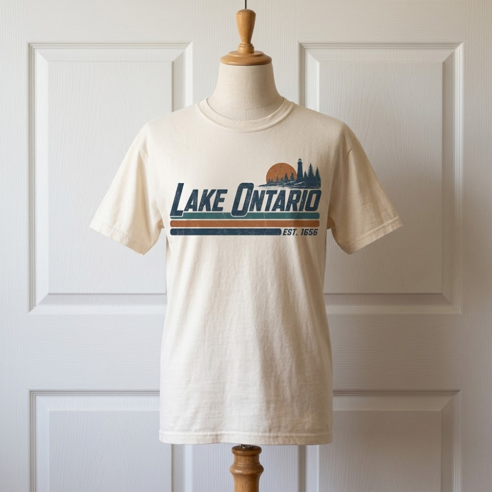 Lake Ontario Shirt, Still Lake Ontario Tee, Vintage Great Lakes Graphic T-Shirt